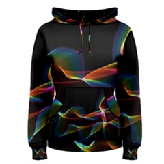 Fluted Cosmic Rafluted Cosmic Rainbow, Abstract Winds Women s Pullover Hoodie by DianeClancy