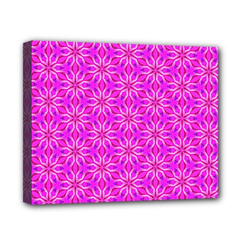 Pink Snowflakes Spinning In Winter Canvas 10  X 8  by DianeClancy