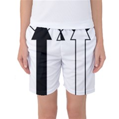 Funny Black And White Stripes Diamonds Arrows Women s Basketball Shorts by yoursparklingshop