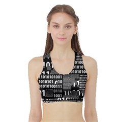 Beautiful Binary Women s Sports Bra With Border by StuffOrSomething