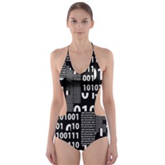 Beautiful Binary Cut-out One Piece Swimsuit by StuffOrSomething