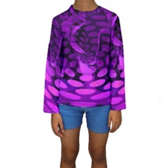 Abstract In Purple Kid s Long Sleeve Swimwear by FunWithFibro