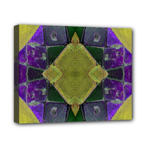 Purple Yellow Stone Abstract Canvas 10  X 8  by BrightVibesDesign