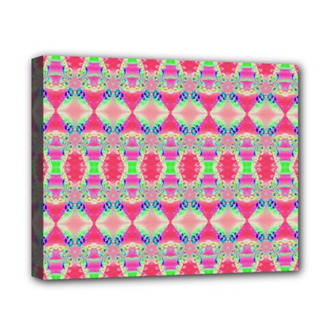 Pretty Pink Shapes Pattern Canvas 10  X 8  by BrightVibesDesign