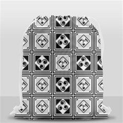 Black And White Drawstring Bag (small) by FunkyPatterns