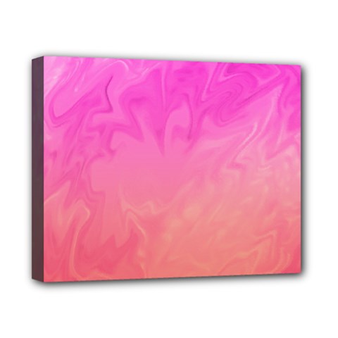 Ombre Pink Orange Canvas 10  X 8  by BrightVibesDesign