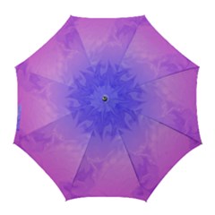 Ombre Purple Pink Golf Umbrellas by BrightVibesDesign