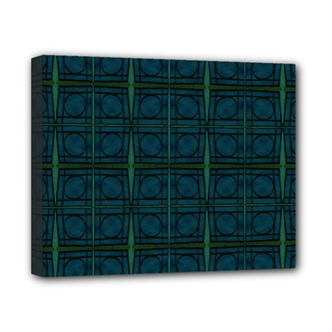 Dark Blue Teal Mod Circles Canvas 10  X 8  by BrightVibesDesign