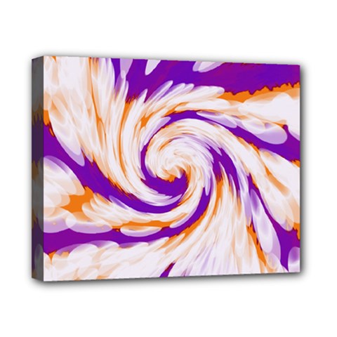 Tie Dye Purple Orange Abstract Swirl Canvas 10  X 8  by BrightVibesDesign