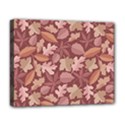 Marsala Leaves Pattern Deluxe Canvas 20  x 16   View1