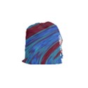 Swish Blue Red Abstract Drawstring Pouches (Small)  View1