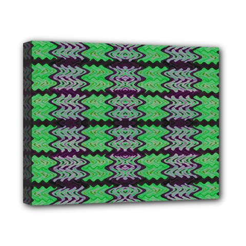 Pattern Tile Green Purple Canvas 10  X 8  by BrightVibesDesign