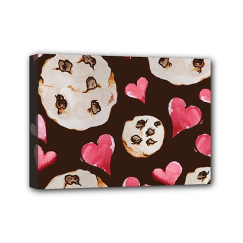 Chocolate Chip Cookies Mini Canvas 7  X 5  by BubbSnugg