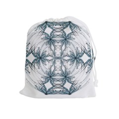 Mandala Blue And White Drawstring Pouches (extra Large) by vanessagf