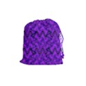Purple Wavey Squiggles Drawstring Pouches (Medium)  View1