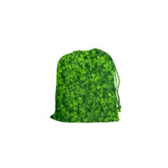 Shamrock Clovers Green Irish St  Patrick Ireland Good Luck Symbol 8000 Sv Drawstring Pouches (xs)  by yoursparklingshop