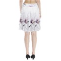 White Magnolia pencil drawing art Pleated Skirt View2