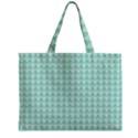 Mint color triangle pattern Zipper Mini Tote Bag View2