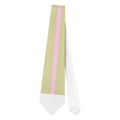 Summer Sand Color Pink Stripes Neckties (one Side)  by picsaspassion