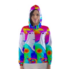 Abstract Color Dream Hooded Wind Breaker (women) by icarusismartdesigns