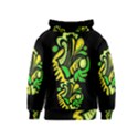 Yellow and green spot Kids  Zipper Hoodie View1
