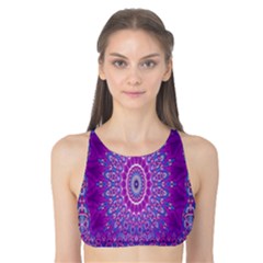 India Ornaments Mandala Pillar Blue Violet Tank Bikini Top by EDDArt