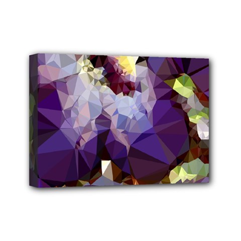 Purple Abstract Geometric Dream Mini Canvas 7  X 5  by DanaeStudio