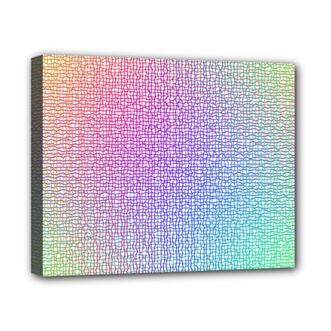 Rainbow Colorful Grid Canvas 10  X 8  by designworld65
