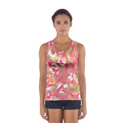 Pink Smoothie  Women s Sport Tank Top  by Valentinaart