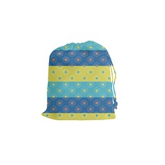 Hexagon And Stripes Pattern Drawstring Pouches (small)  by DanaeStudio