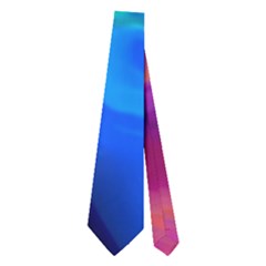 The Perfect Wave Pink Blue Red Cyan Neckties (two Side)  by EDDArt