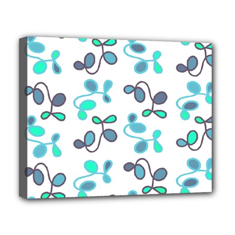 Blue Garden Deluxe Canvas 20  X 16   by Valentinaart