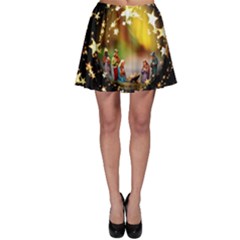Christmas Crib Virgin Mary Joseph Jesus Christ Three Kings Baby Infant Jesus 4000 Skater Skirt by yoursparklingshop