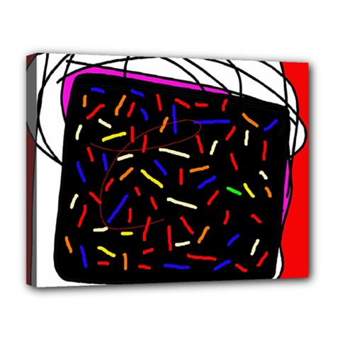 Color Tv Canvas 14  X 11  by Moma