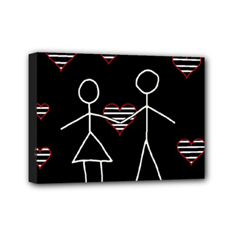 Couple In Love Mini Canvas 7  X 5  by Valentinaart