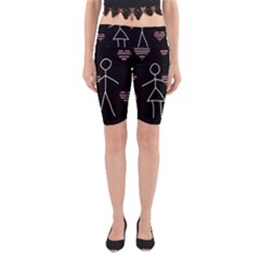 Couple In Love Yoga Cropped Leggings by Valentinaart
