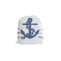 Anchor Pencil Drawing Art Drawstring Pouches (small)  by picsaspassion