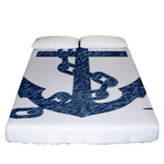 Anchor Pencil Drawing Art Fitted Sheet (queen Size) by picsaspassion