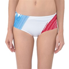 Tricolor Banner France Mid-waist Bikini Bottoms by picsaspassion