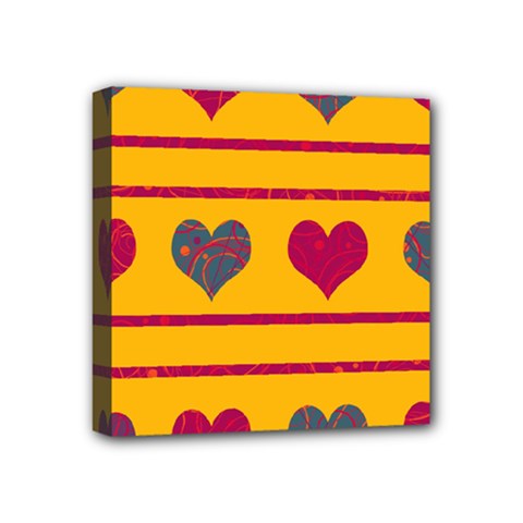 Decorative Harts Pattern Mini Canvas 4  X 4  by Valentinaart