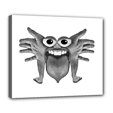 Body Part Monster Illustration Deluxe Canvas 24  X 20   by dflcprints