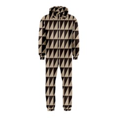 Brown Triangles Background Pattern  Hooded Jumpsuit (kids) by Amaryn4rt