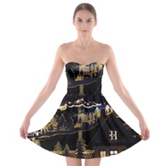 Christmas Advent Candle Arches Strapless Bra Top Dress by Amaryn4rt