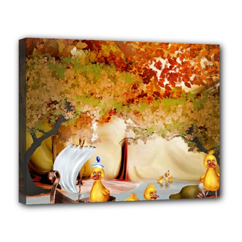 Art Kuecken Badespass Arrangemen Canvas 14  X 11  by Amaryn4rt