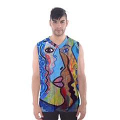 Graffiti Wall Color Artistic Men s Basketball Tank Top by Amaryn4rt