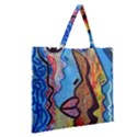 Graffiti Wall Color Artistic Zipper Large Tote Bag View2