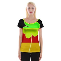 Irish German Germany Ireland Funny St Patrick Flag Women s Cap Sleeve Top by yoursparklingshop