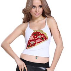 Pizza Slice Spaghetti Strap Bra Top by Valentinaart