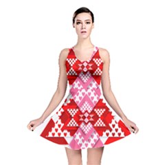 Valentine Heart Love Pattern Reversible Skater Dress by Amaryn4rt