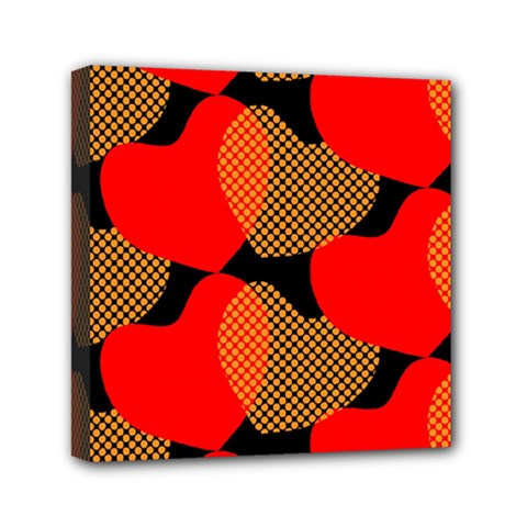 Heart Pattern Mini Canvas 6  X 6  by Amaryn4rt